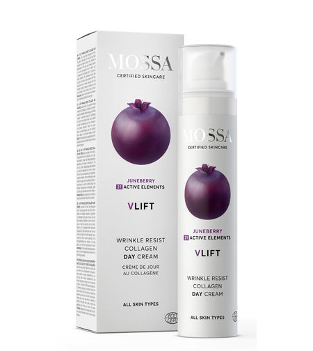MOSSA V LIFT Wrinkle Resist – Cremă de zi BIO cu colagen și acid hialuronic 50ml