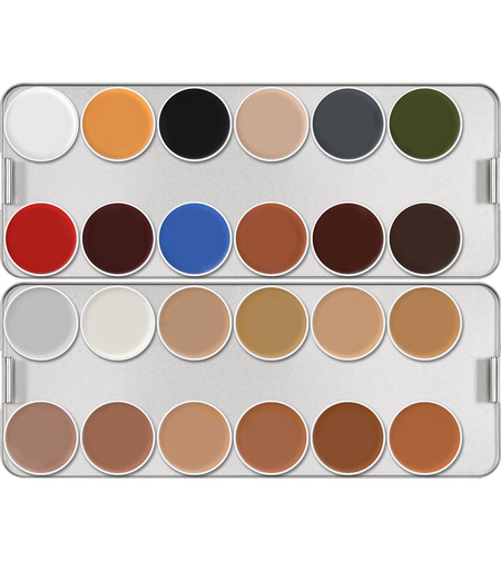 Kryolan Supracolor Palette – Paletă de fonduri de ten cu acoperire mare cu 24 nuanțe
