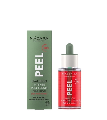 MÁDARA HYALURON INTENSE Ser Peeling AHA BIO & VEGAN – 30 ml | Acid Lactic 10%