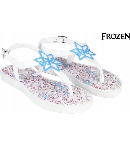 Sandale de plajă fete Elsa Frozen, Alb/Albastru