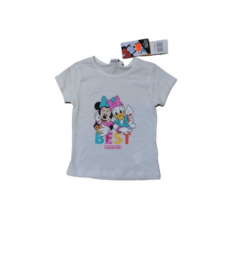Tricou Minnie alb cu glitter