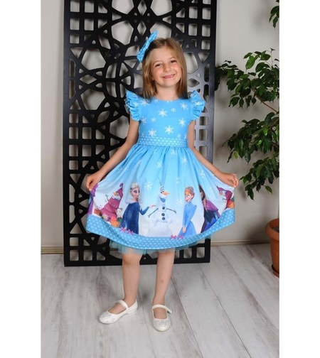 Rochița cu imprimeu Frozen albastra