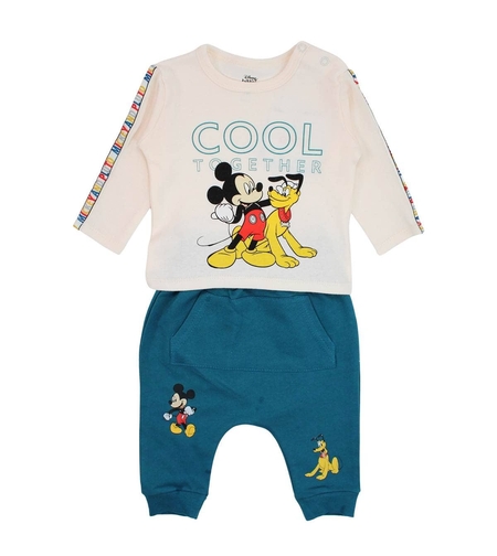 Compleu Disney Mickey băieți crem