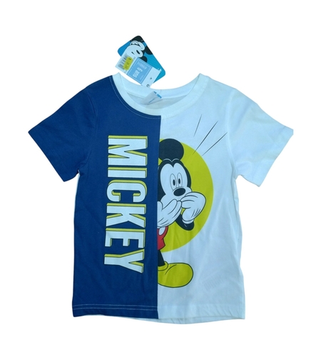 Tricou Mickey,albastru si galben