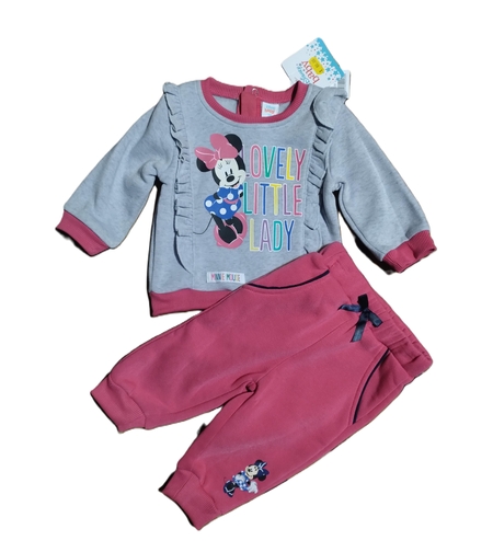 Set Minnie Mouse Bebe Gri