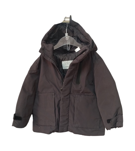 Geacă de Iarnă Premium ZARA Baby cu Glugă, Antracit/Maro Închis – Mărimea 86 (12-18 luni) | Second Hand