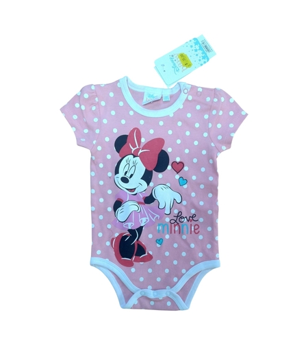 Body Minnie Mouse de vara, bumbac subțire Roz