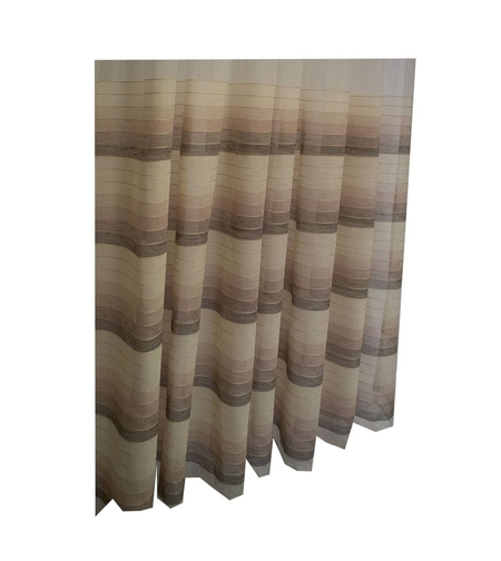 Set 2 Perdele Avelino poliester cu Dungi Maro și Crem, 137 x 245 cm – Secondhand ca Nou