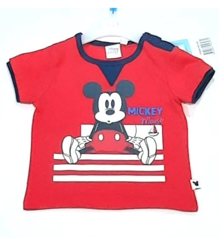 Tricou Mickey Rosu Bebe