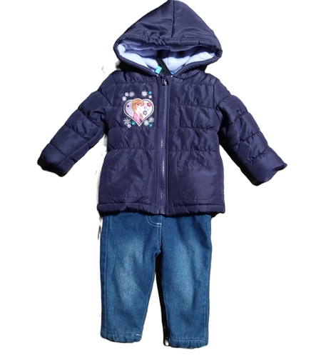 Set Frozen geaca, tricou si pantaloni bebe