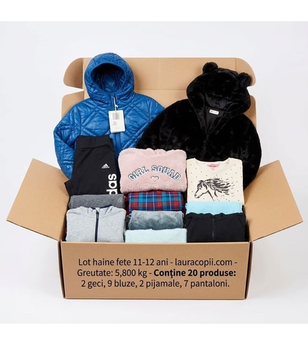 Mega-Lot Toamnă-Iarnă Fetiță 11-12 ani (146-152 cm) – 20 Piese de Brand (H&M, Adidas) + 2 GECI INCLUSE