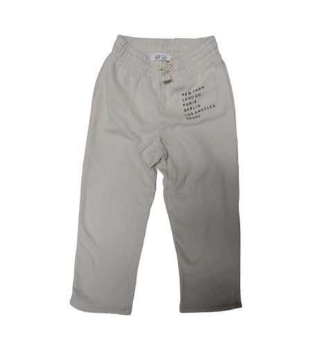 Pantaloni de Trening Vătuiți Crem cu Croială Largă H&M — Mărime 128 (6-7 ani) — Second Hand Stare Excelentă