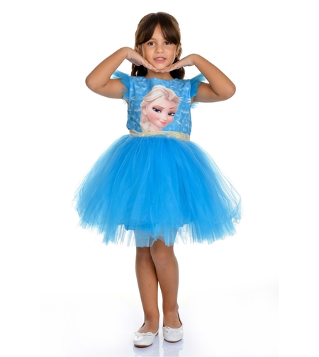 Rochie cu Personaje Albastra