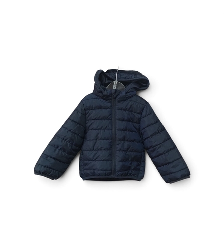 Jachetă Vătuită Hidrofugă H&M cu Glugă, Bleumarin Clasic – Mărimea 92 (1-2 Ani) | Second Hand Premium