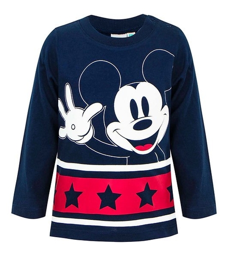 Tricou Disney Baby bleumarin mâneca lunga bumbac