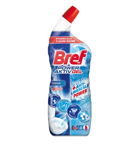 Solutie curatare toaleta BREF PowerAktiv Gel Ocean, 700 ml