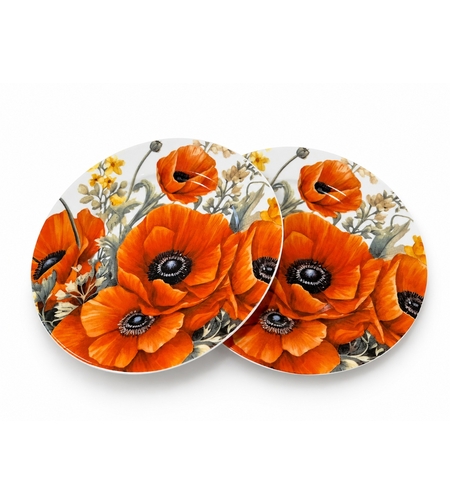 Set 2 farfurii Maci 19 cm