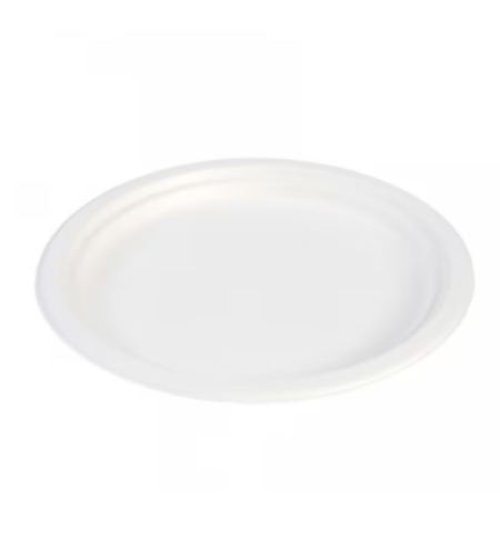 Farfurii rotunde trestie de zahar rotunde, 23 cm, 50 buc/set