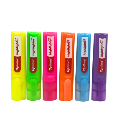Textmarker varf lat 1-4mm, Optima 720 - 6 culori/set