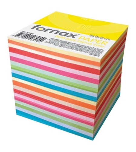 Rezerva cub hartie color 9 x 9 x 9 cm