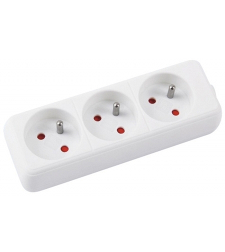 Prelungitor cu 3 prize, cablu 3 metri, Office Products - alb