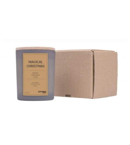 Lumanare in recipient de sticla, cu capac, 200gr, 40 de ore ardere, DONAU Home - Magical Christmas