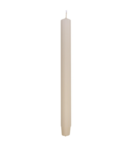 Lumanari cu dungi, pentru cina, 25 x 300mm, 4 buc/set, DONAU Home - crem
