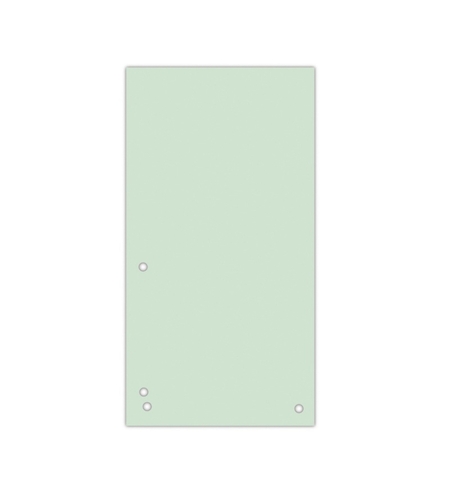 Separatoare carton pentru biblioraft, 190 g/mp, 105 x 235mm, 100/set, DONAU Duo - verde