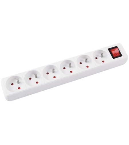 Prelungitor cu 6 prize, cablu 1.5 metri, cu intrerupator, Office Products - alb