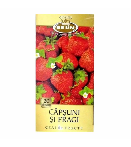 Ceai Belin capsuni,20 pliculete