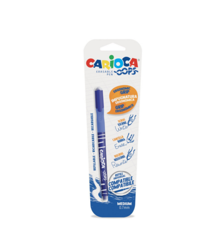 Pix erasable, 0.7mm, CARIOCA Oops - negru