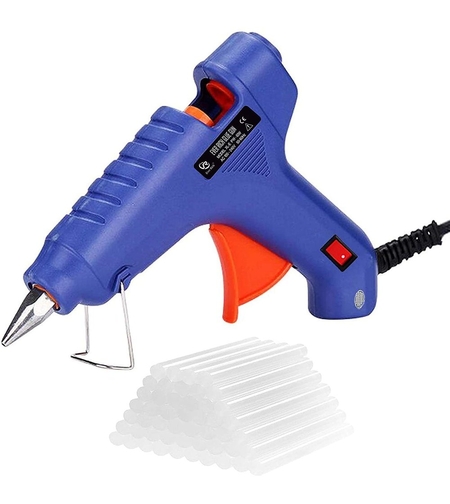 Pistol de lipit termic, ITERNET 40W, cablu alimentare, indicator LED, intrerupator ON/OFF - albastru