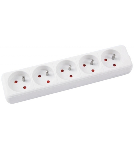Prelungitor cu 5 prize, cablu 3 metri, Office Products - alb