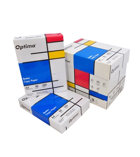 Hartie alba pentru copiator A4, 80g/mp, clasa B, 500coli/top, Optima