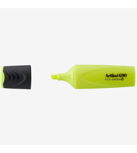 Textmarker ARTLINE 690 Eco Green, varf tesit 1.0-4.0mm