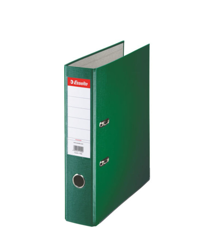 Biblioraft Esselte Economy, PP, partial reciclat, FSC, A4, 75 mm, verde