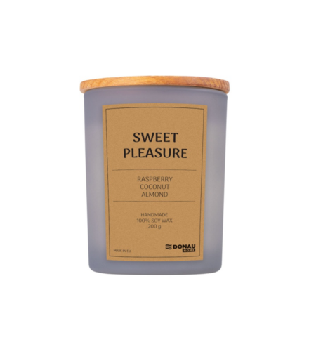 Lumanare in recipient de sticla, cu capac, 200gr, 40 de ore ardere, DONAU Home - Sweet Pleasure