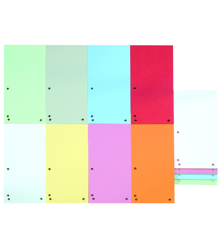Separatoare carton pentru biblioraft, 190 g/mp, 105 x 235mm, 100/set, DONAU Duo - asortate