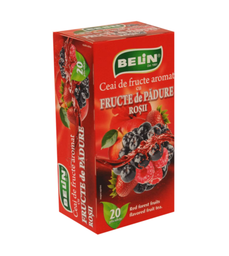 Ceai Belin fructe de padure rosii, 20 de pliculete