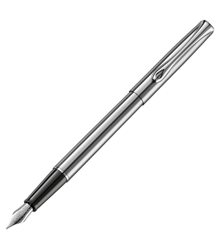 Stilou DIPLOMAT Traveller, cu penita M, din otel inoxidabil - stainless steel