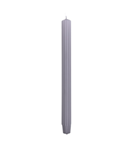 Lumanari cu dungi, pentru cina, 25 x 300mm, 4 buc/set, DONAU Home - gri