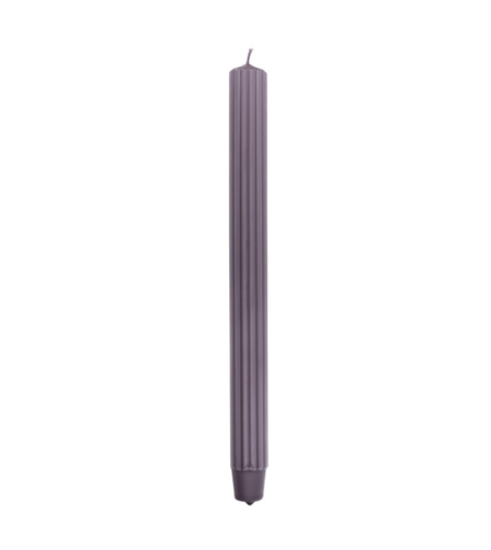 Lumanari cu dungi, pentru cina, 25 x 300mm, 4 buc/set, DONAU Home - blackberry