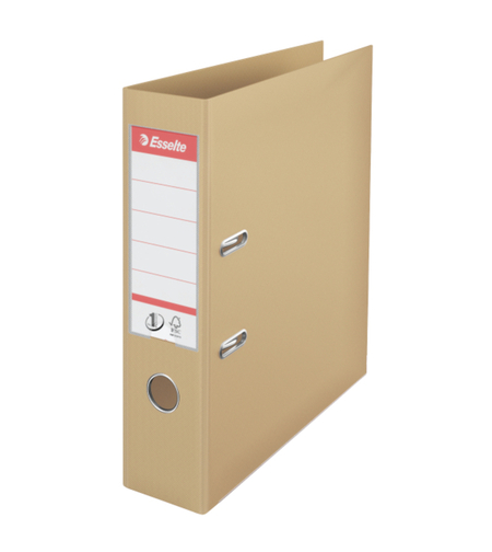 Biblioraft Esselte No.1 Power, PP/PP, partial reciclat, FSC, A4, 75 mm, culoarea nisipului