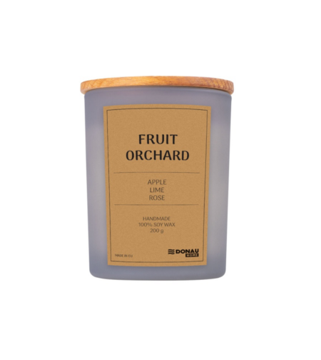 Lumanare in recipient de sticla, cu capac, 200gr, 40 de ore ardere, DONAU Home - Fruit Orchard