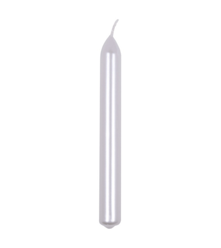 Lumanari pentru cina, lacuite, 20 x 170mm, 10 buc/set, DONAU Home - albe