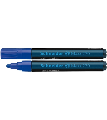 Marker cu vopsea SCHNEIDER Maxx 270, varf rotund 1-3mm - albastru