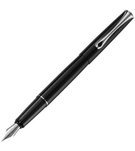 Stilou DIPLOMAT Esteem, cu penita F, din otel inoxidabil - black lacquer