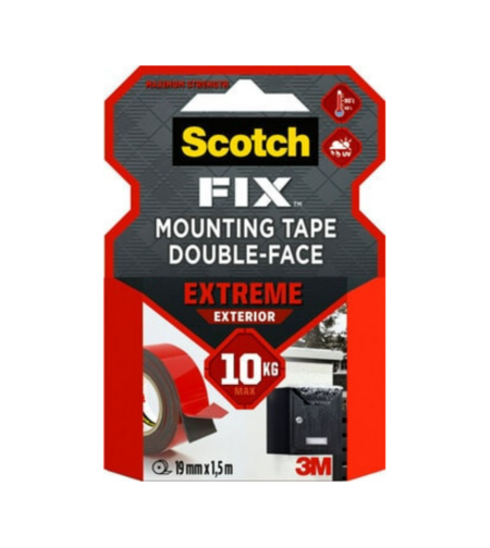 Banda de montare pentru exterior, 19mm x 1.5m, sustine 1 kg/15cm, 3M - SCOTCH Fix