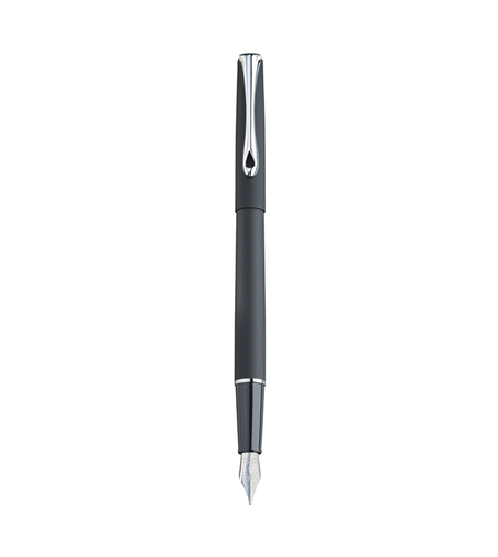 Stilou DIPLOMAT Traveller, cu penita M, din otel inoxidabil - lapis black