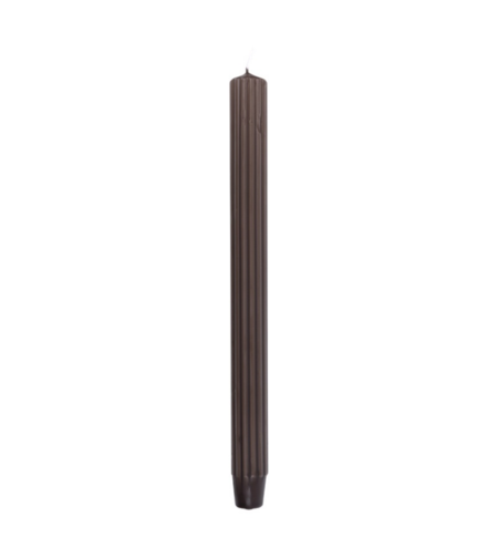 Lumanari cu dungi, pentru cina, 25 x 300mm, 4 buc/set, DONAU Home - maro